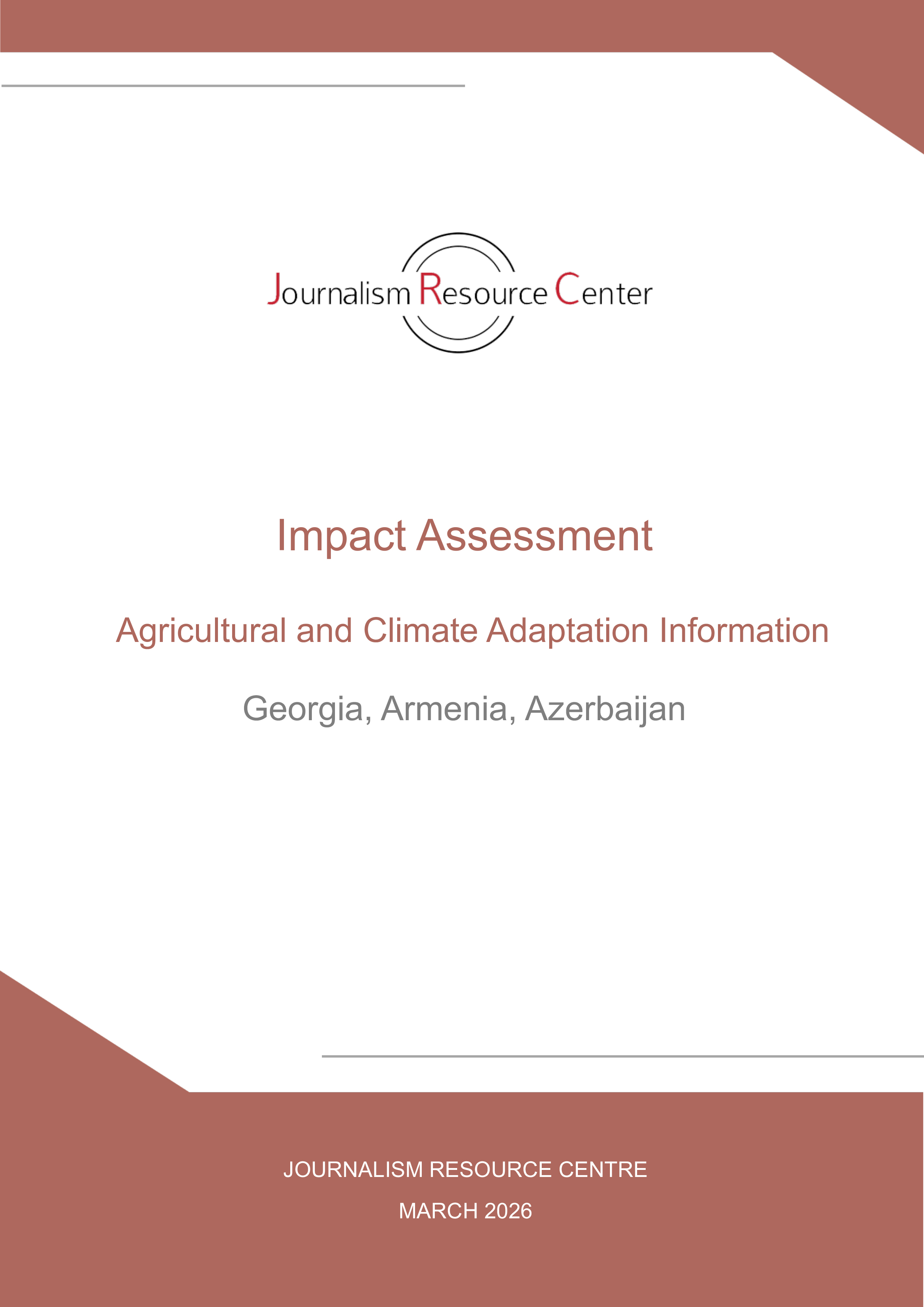 Impact Assessment  Agricultural and Climate Adaptation Information